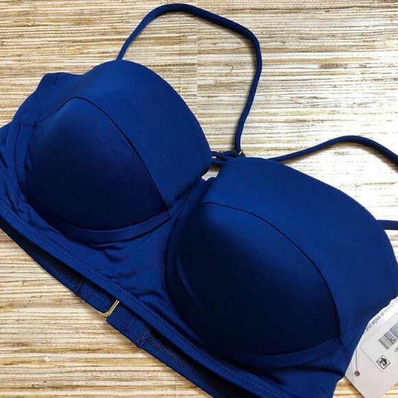 A-85 Bar III Womens Balconette Bikini top INDIGO sz S  new - Picture 1 of 2